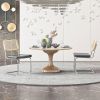 Set of 2; Leather Dining Chair with High-Density Sponge; Rattan Chair for Dining room; Living room; Bedroom; Gray