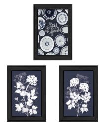 "It's Beautiful to Be Different" 3-Piece Vignette by Artisan House Fenway; Ready to Hang Framed Print; Black Frame