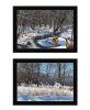 "Great Outdoors-Nature/Winter Forest" 2-Piece Vignette by Trendy Decor 4U; Ready to Hang Framed Print; Black Frame