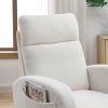 [Video] Welike 27.6"W Modern Accent High Backrest Living Room Lounge Arm Rocking Chair; Two Side Pocket(W83461090)