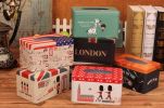 Tinplate Tissue Box Holder Rural Style Facial Napkin Tissue Box Cover for Home Office Bar - Flower Birds