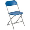 Herculesâ„¢ Series Plastic Folding Chair - Blue - 650LB Weight Capacity Comfortable Event Chair - Lightweight Folding Chair -