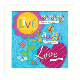 "Love Always" By Mollie B., Printed Wall Art, Ready To Hang Framed Poster, White Frame
