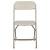 Herculesâ„¢ Series Plastic Folding Chair - Beige - 650LB Weight Capacity Comfortable Event Chair - Lightweight Folding Chair -