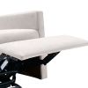 Modern Upholstered Rocker Nursery Chair Plush Seating Glider Swivel Recliner Chair; Tan