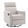 Modern Upholstered Rocker Nursery Chair Plush Seating Glider Swivel Recliner Chair; Tan