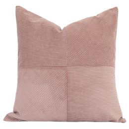 Nordic Ins Dirty Pink Splicing Pillow (Option: Dirty pink-45x45cm)