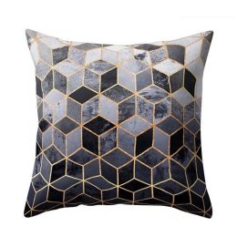 Geometric Polyester Fiber Pillow Cover (Option: B012-Containing core-45x45cm)