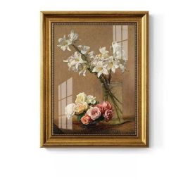 Light Luxury Decoration Painting European American Classical Oil Painting (Option: E Style-40 50cm Gold Frame Glass)
