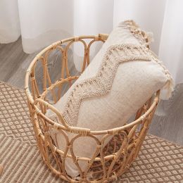 Ins Bohemian Pillow Hand-woven Sofa Cushion (Option: Bend 30 X50cm-Including Pillow Core)