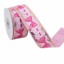 Duplex Printing Bronzing Ribbon Flower Series (Option: 50yard 45m-11Color-3.8cm)