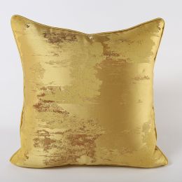 Dark Green Silver Green Sofa Pillow Cushion (Option: Gold-Pillowcase-45x45cm)