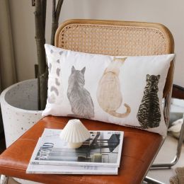 Cute Pet Combination Pillow Cover (Option: Cottonfabric-30x50cm-With pillow core)
