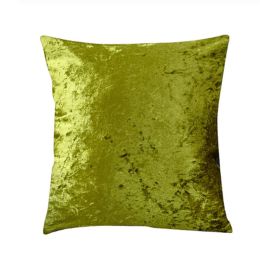 Ice Velvet Pillow Cushion Bedroom (Option: Grass green-Pillow case-50x50cm)