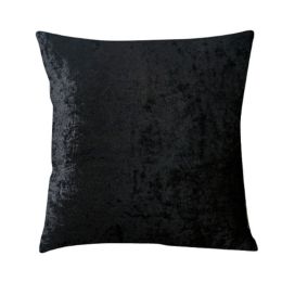 Ice Velvet Pillow Cushion Bedroom (Option: Black-Pillow case-50x50cm)