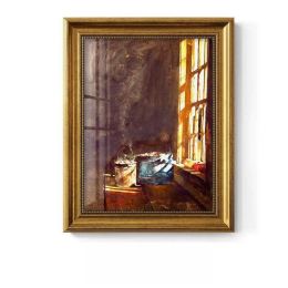 Light Luxury Decoration Painting European American Classical Oil Painting (Option: H Style-40 50cm Gold Frame Glass)
