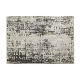 Grey Abstract Area Rug, 5' x 7' (Color: Tan/Gray)
