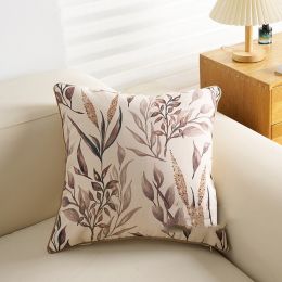 French Vintage Style Sofa Cushion Ornament Pillow (Option: Vertical Beam Coffee 45x45cm-Pillow case and pillow core)