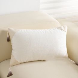 House Silent Wind Sofa Pillow Cases Modern Simple And Light Luxury (Option: Color Blocking White 30x50cm-Pillow Case And Pillow Core)